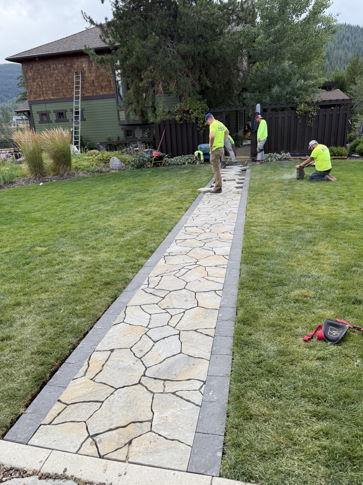 Landscaping and hardscape — outdoor patio and yard work